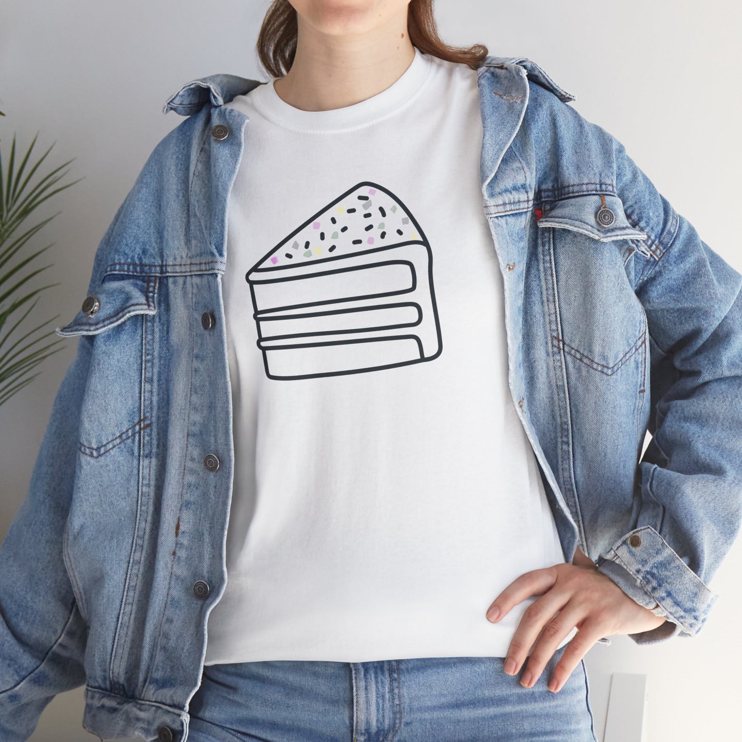 'Cake' Unisex Heavy Cotton Tee Express Delivery available