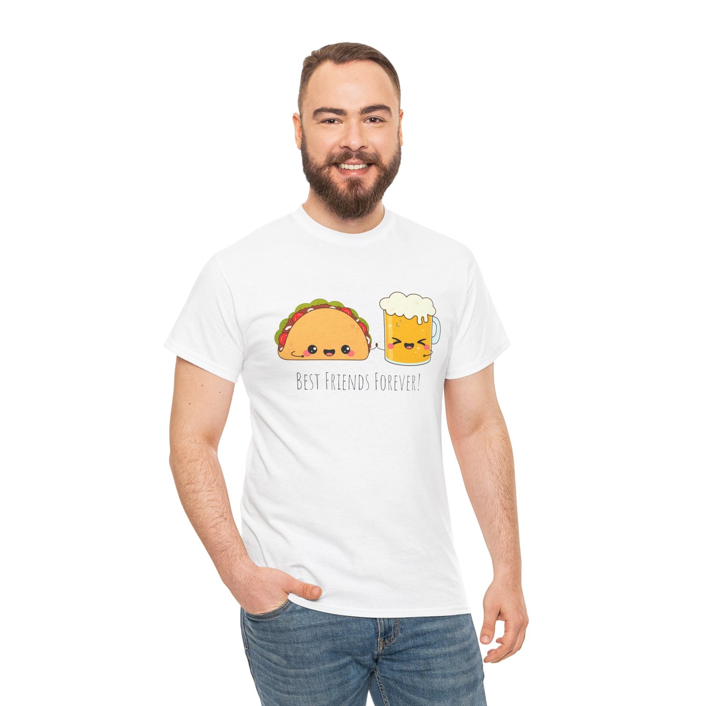 Taco & Beer Best Friends Forever! Unisex Heavy Cotton Tee