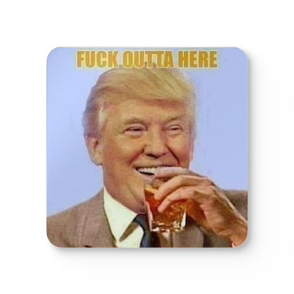 'FOH' Trump Corkwood Coaster Set