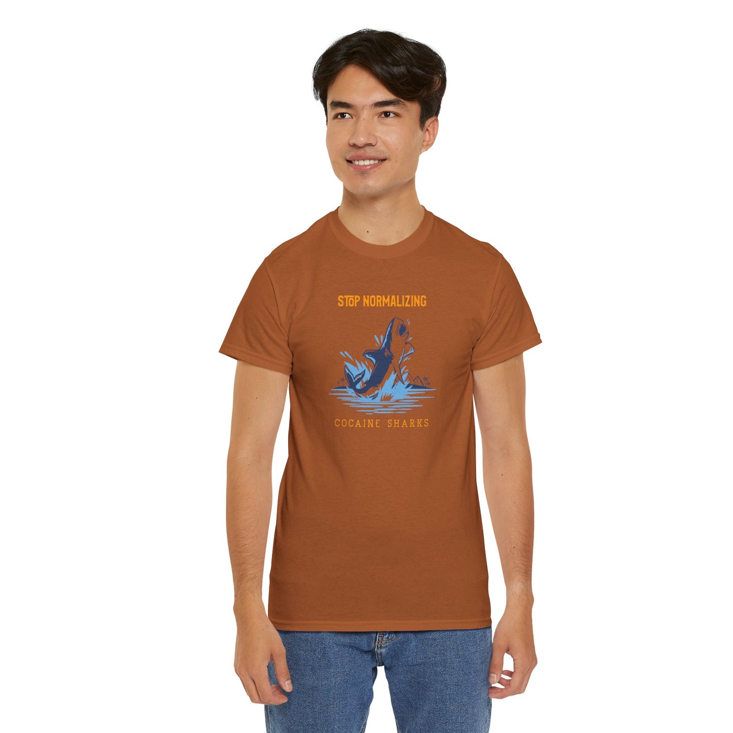'Cocaine Shark' Unisex Heavy Cotton Tee