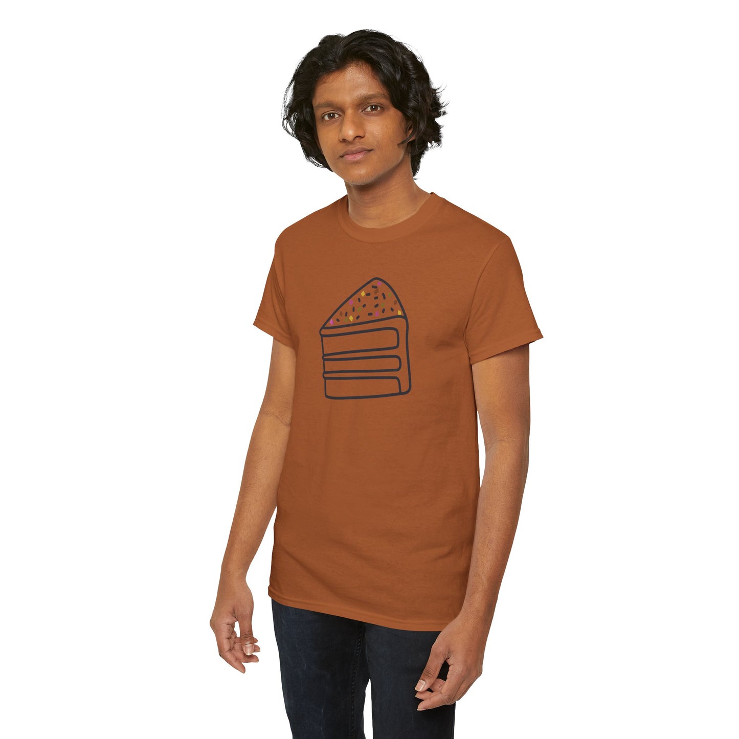 'Cake' Unisex Heavy Cotton Tee Express Delivery available