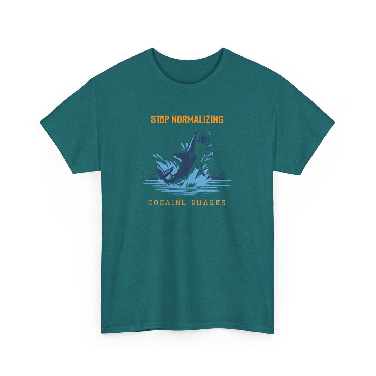 'Cocaine Shark' Unisex Heavy Cotton Tee