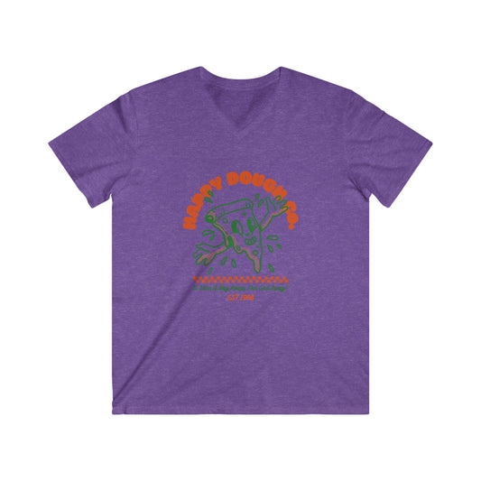 'Happy Dough Co.' Men's Fitted V-Neck Short Sleeve Tee