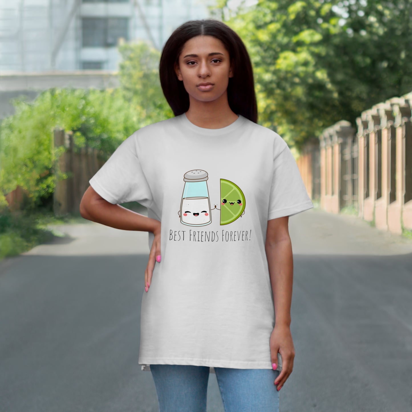 'Salt & Lime Best Friends Forever!' Single Jersey T-shirt