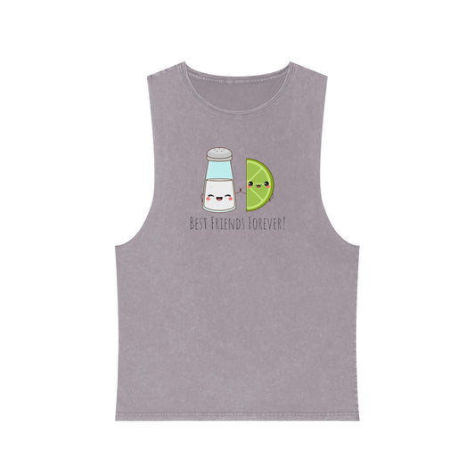 Salt & Lime Best Friends Forever! Unisex Stonewash Tank Top