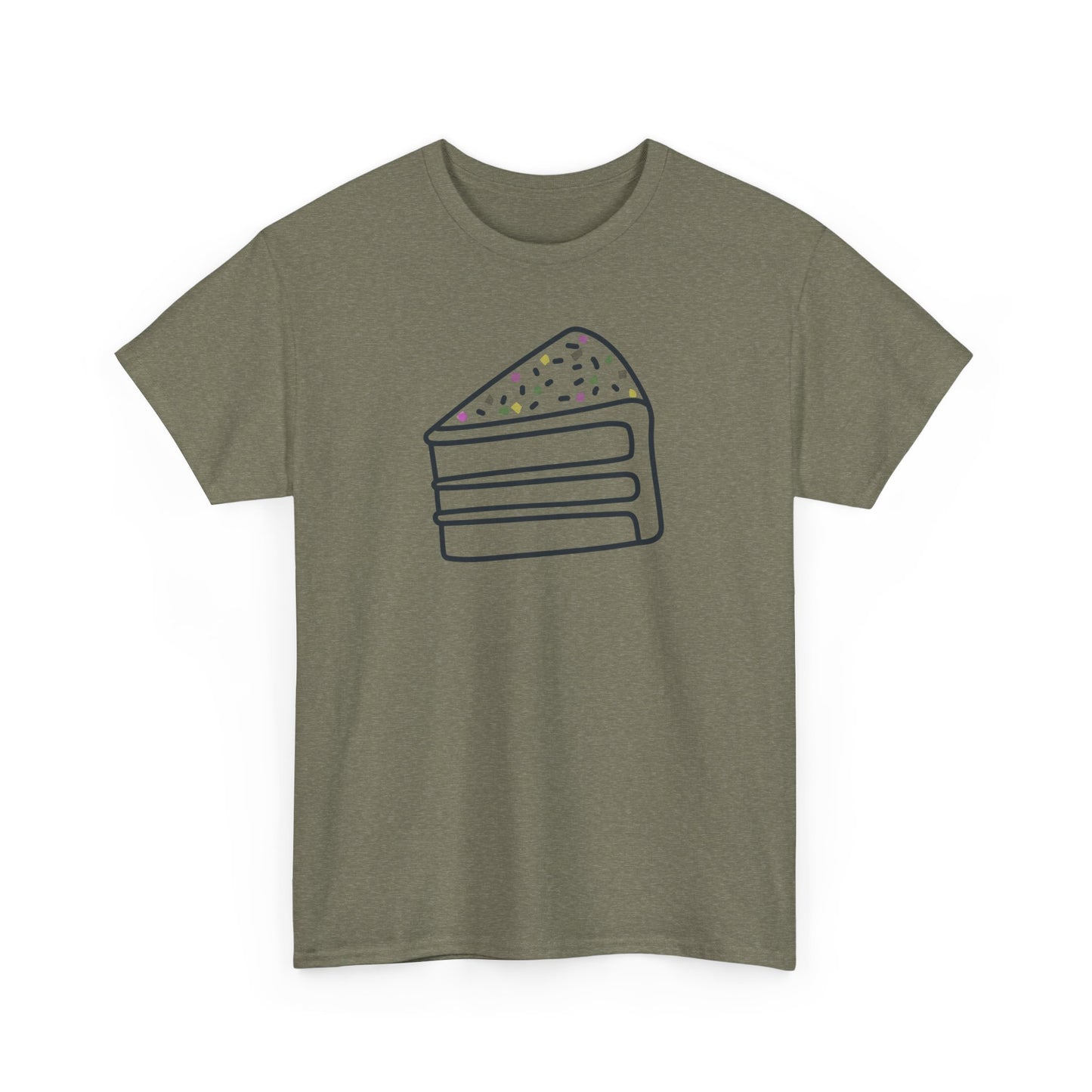 'Cake' Unisex Heavy Cotton Tee Express Delivery available