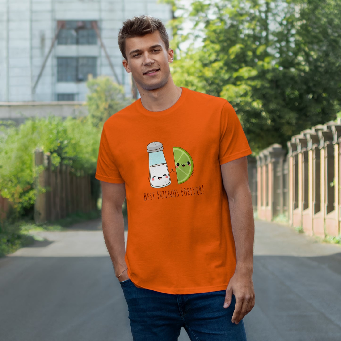 'Salt & Lime Best Friends Forever!' Single Jersey T-shirt