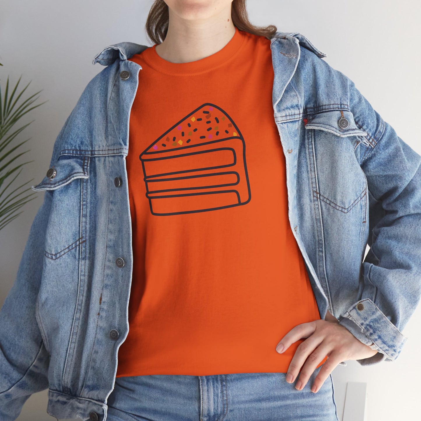 'Cake' Unisex Heavy Cotton Tee Express Delivery available