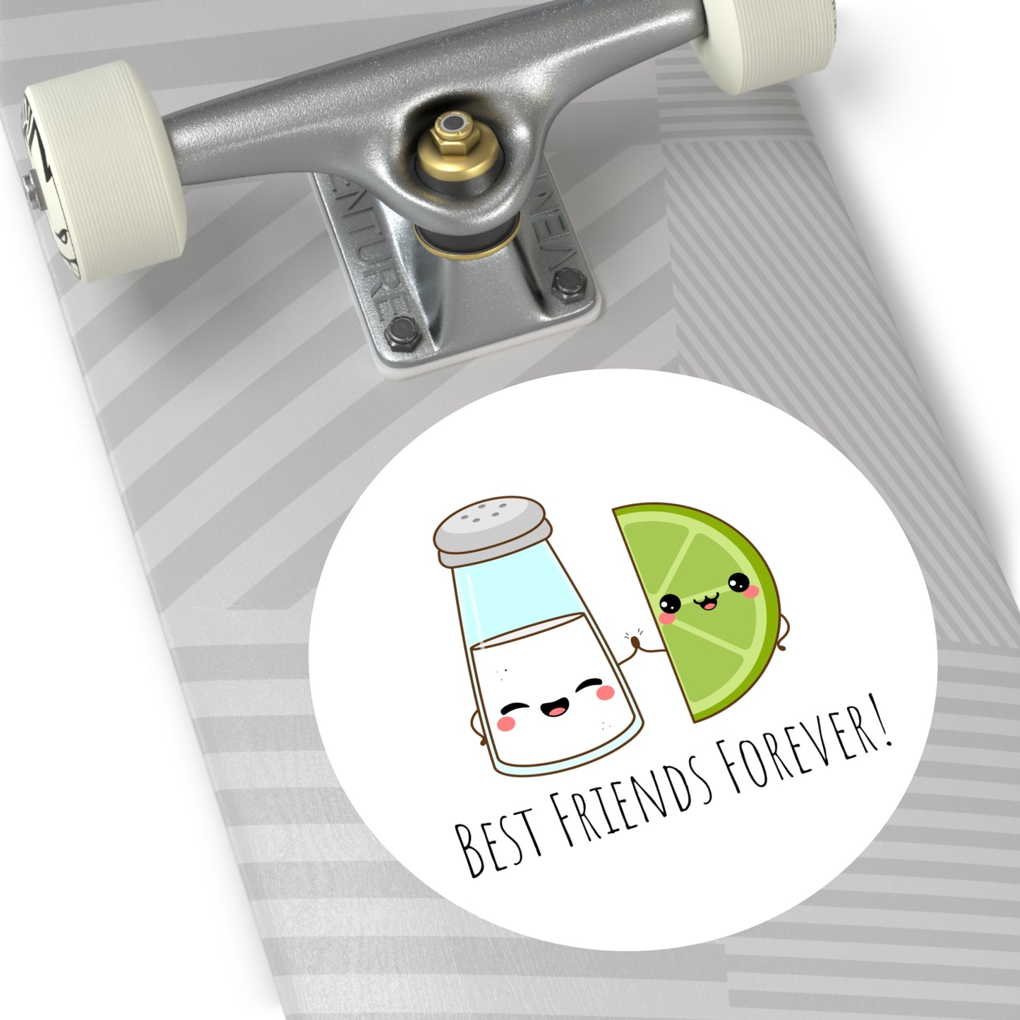 'Salt & Lime Best Friends Forever!' Cute Round Vinyl Stickers