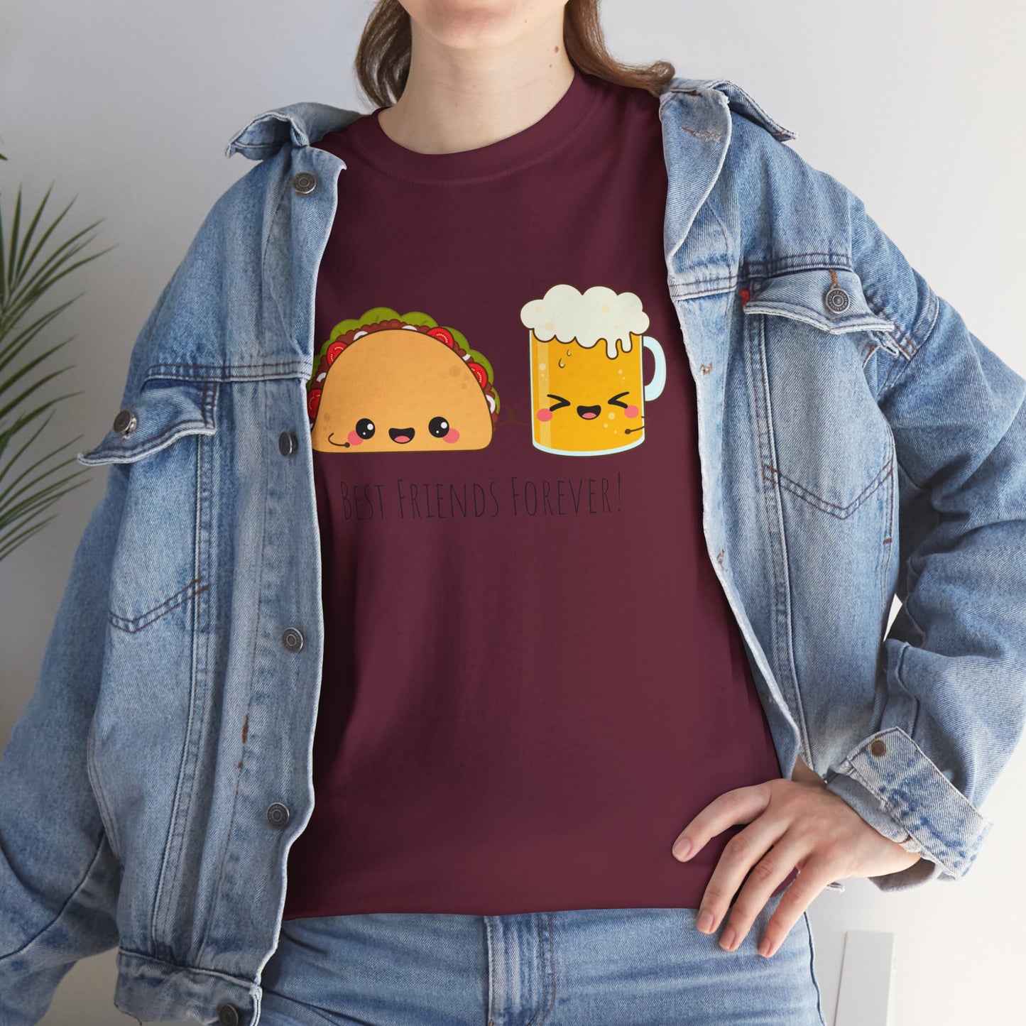 Taco & Beer Best Friends Forever! Unisex Heavy Cotton Tee