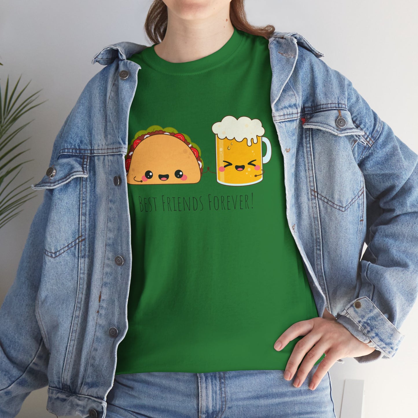 Taco & Beer Best Friends Forever! Unisex Heavy Cotton Tee