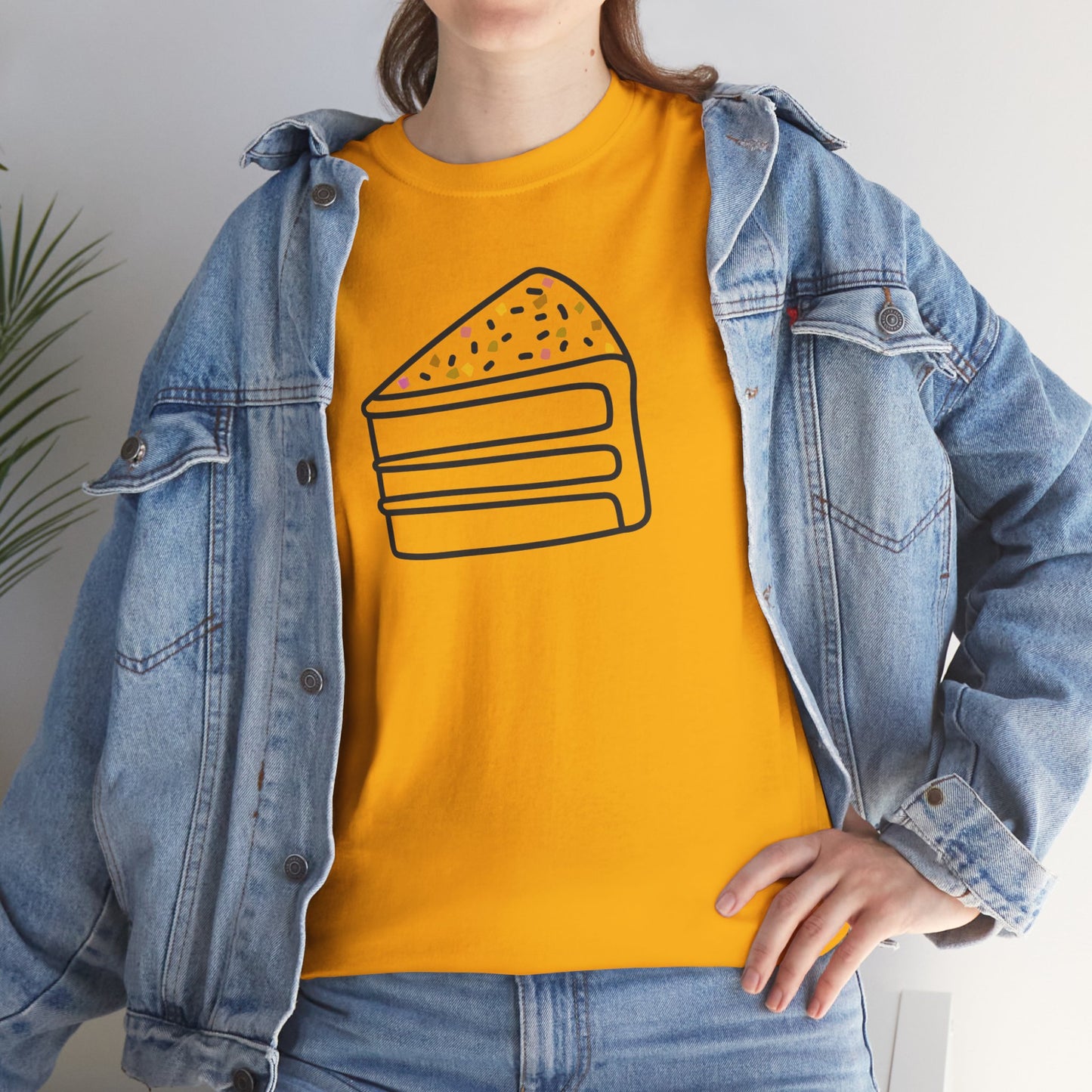 'Cake' Unisex Heavy Cotton Tee Express Delivery available