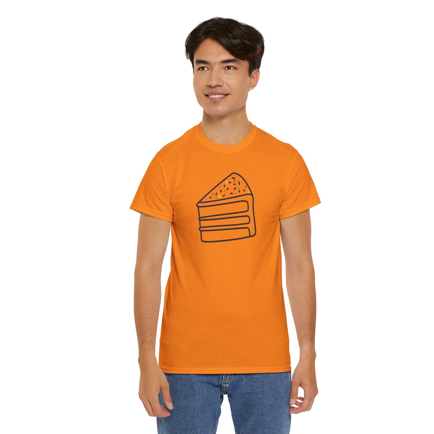 'Cake' Unisex Heavy Cotton Tee Express Delivery available