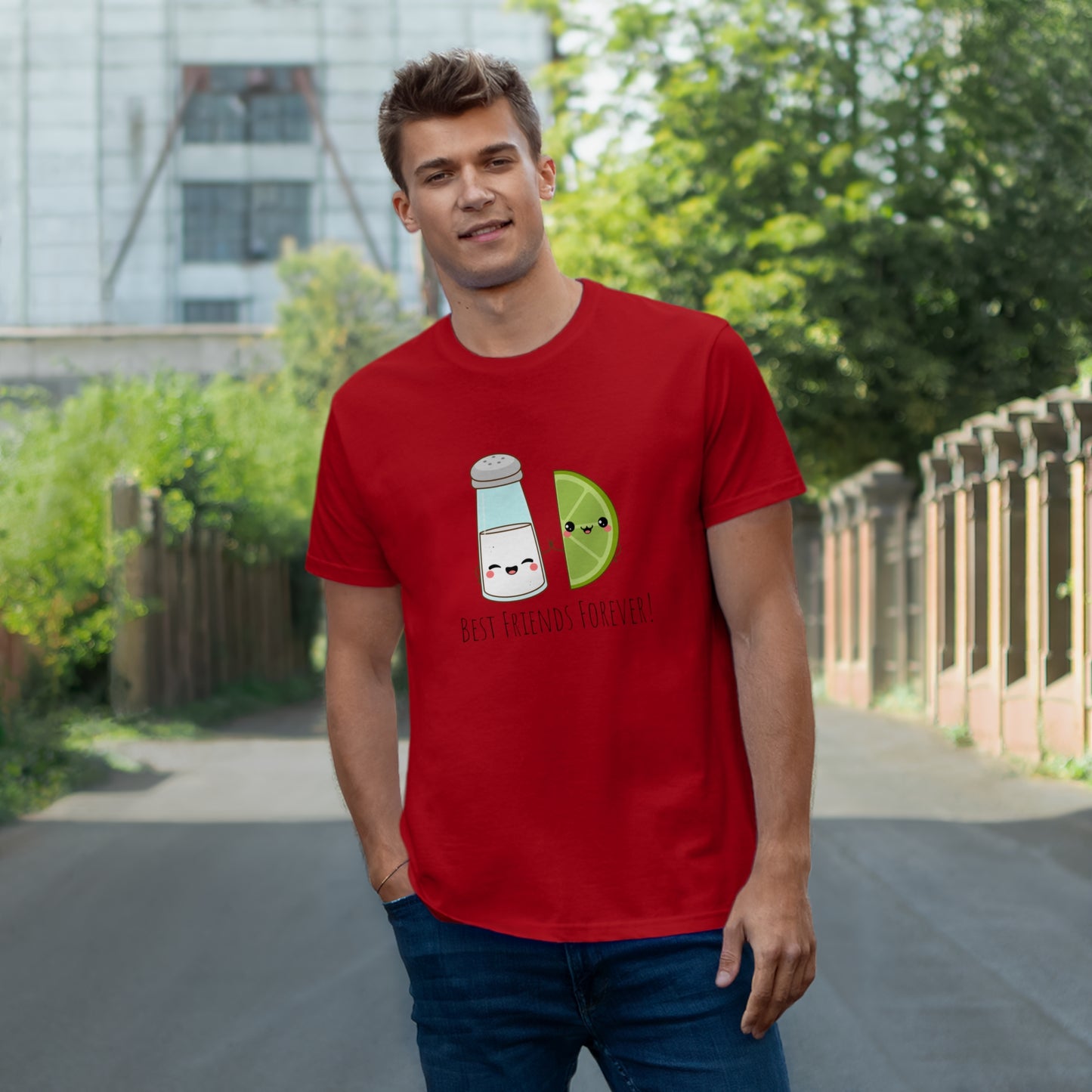 'Salt & Lime Best Friends Forever!' Single Jersey T-shirt