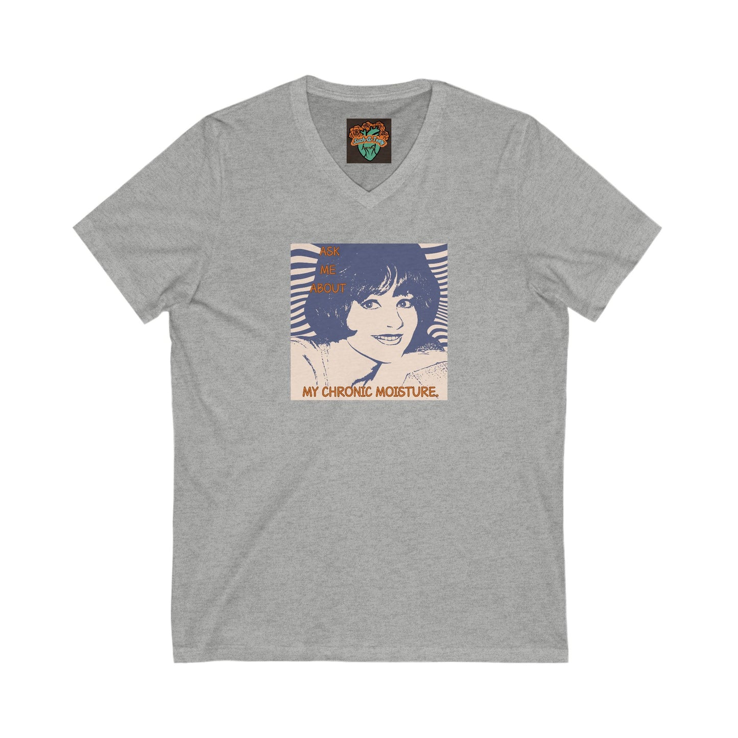 'Chronic Moisture' Unisex Jersey Short Sleeve V-Neck Tee