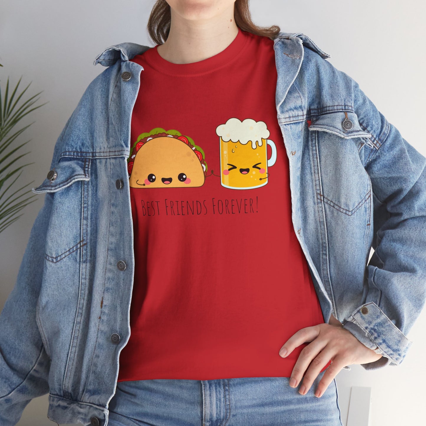 Taco & Beer Best Friends Forever! Unisex Heavy Cotton Tee