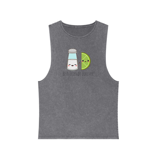 Salt & Lime Best Friends Forever! Unisex Stonewash Tank Top