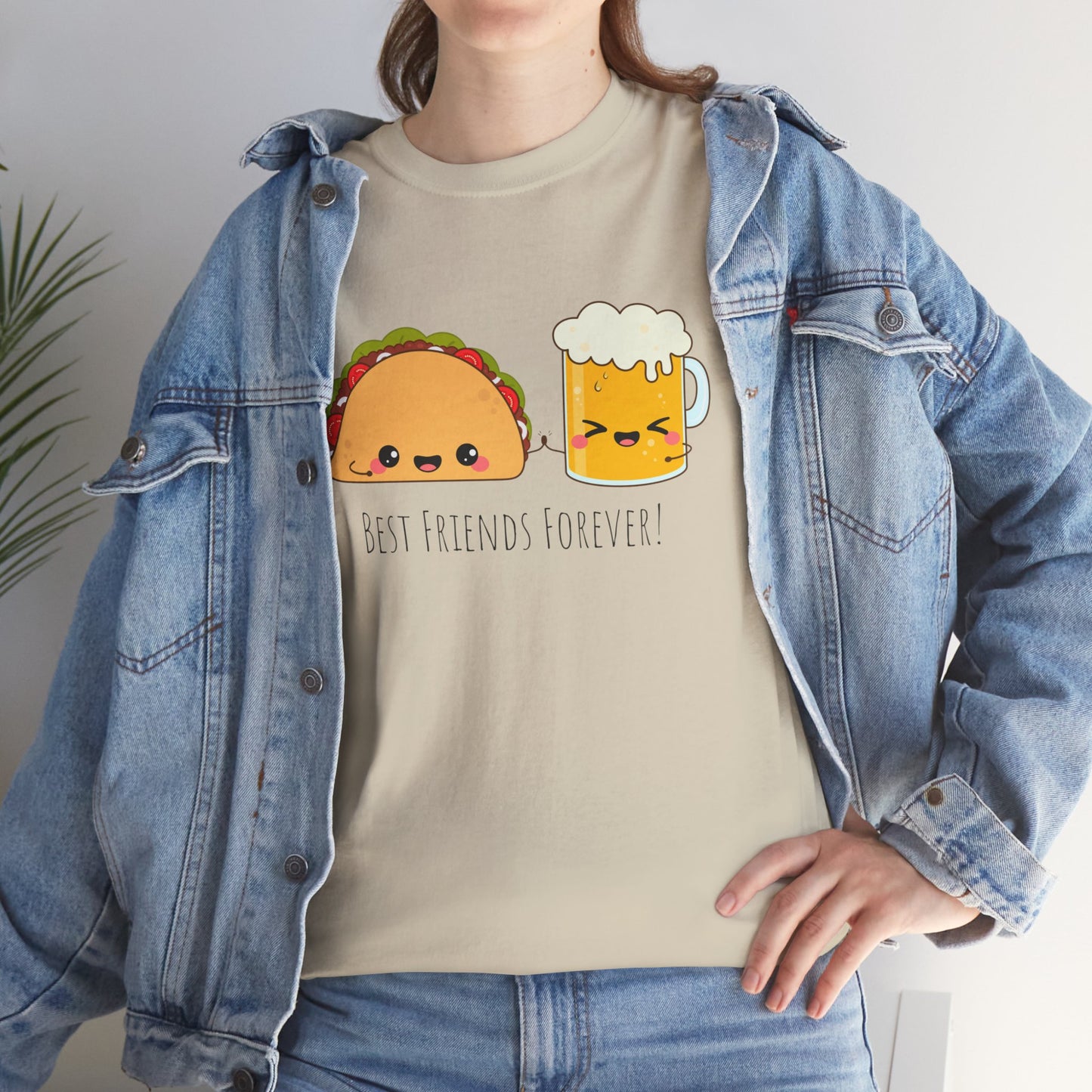 Taco & Beer Best Friends Forever! Unisex Heavy Cotton Tee
