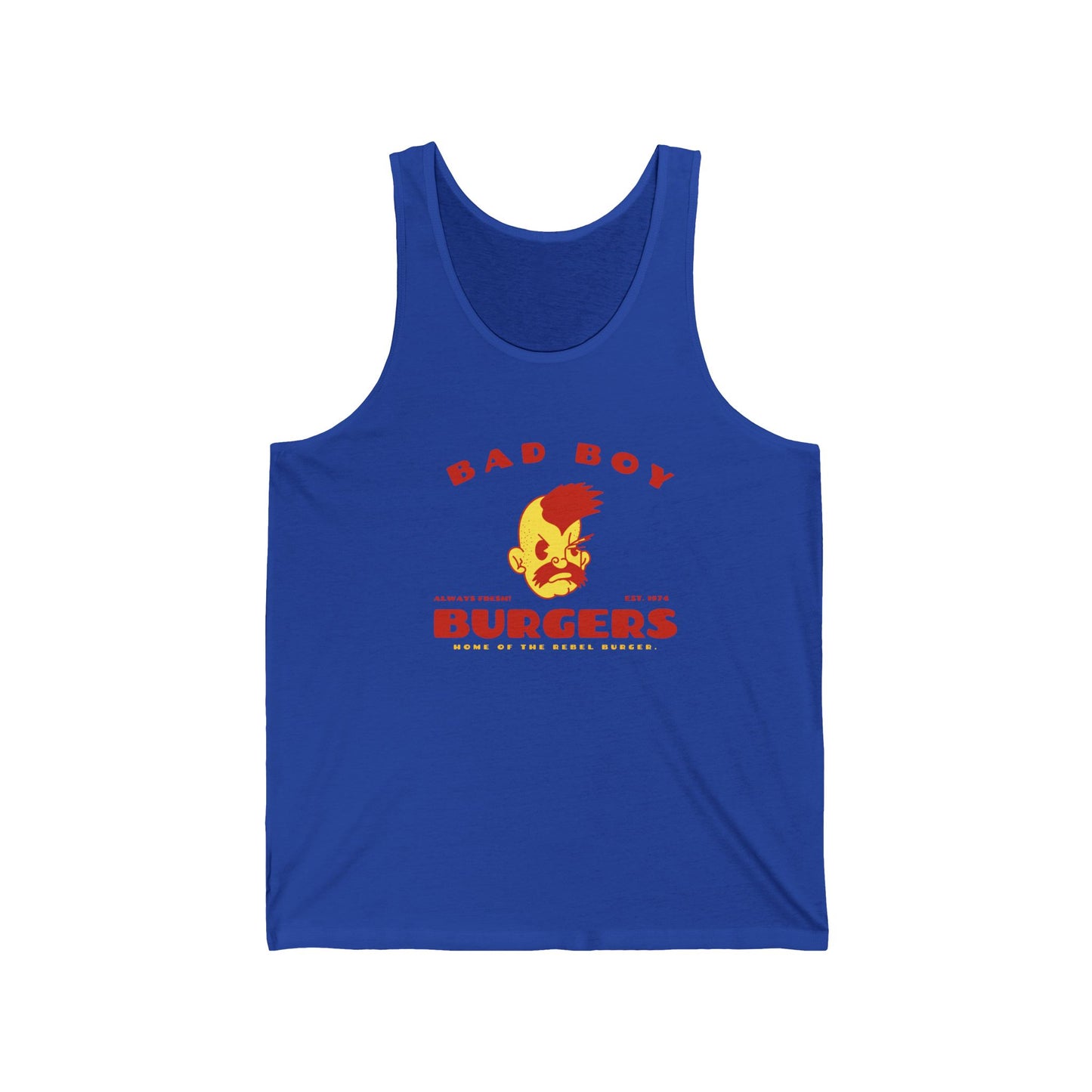 'Bad Boy Burgers' Unisex Jersey Tank