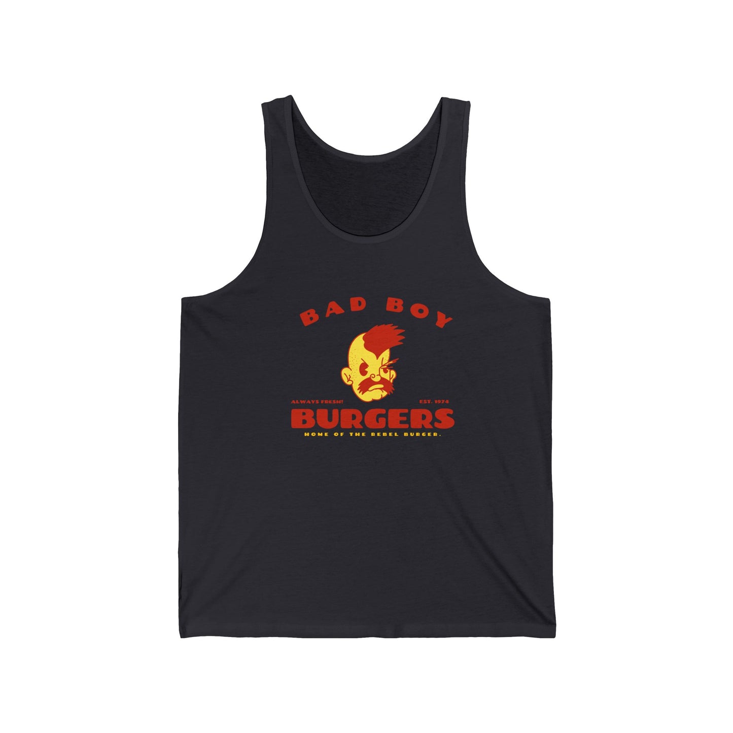 'Bad Boy Burgers' Unisex Jersey Tank