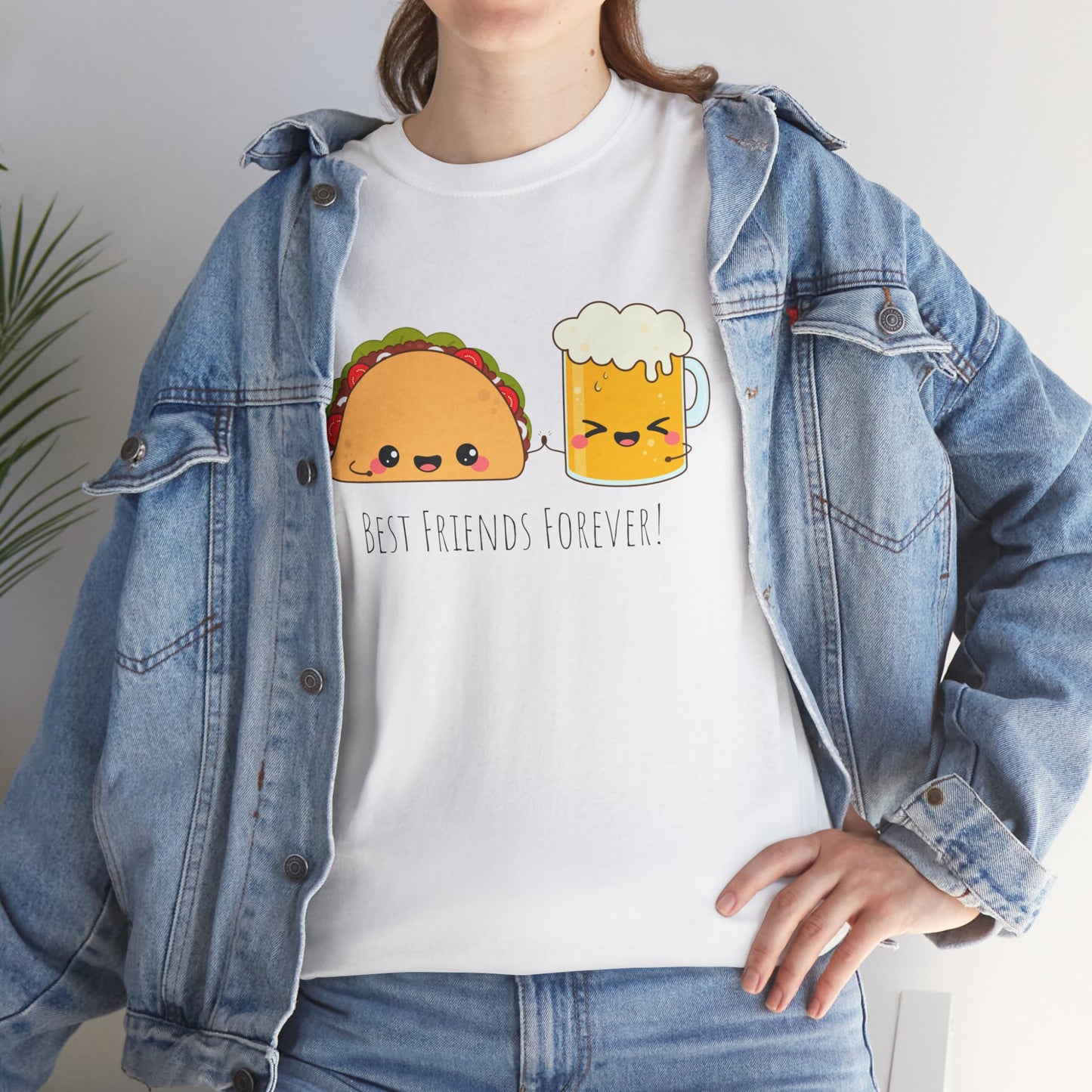 Taco & Beer Best Friends Forever! Unisex Heavy Cotton Tee