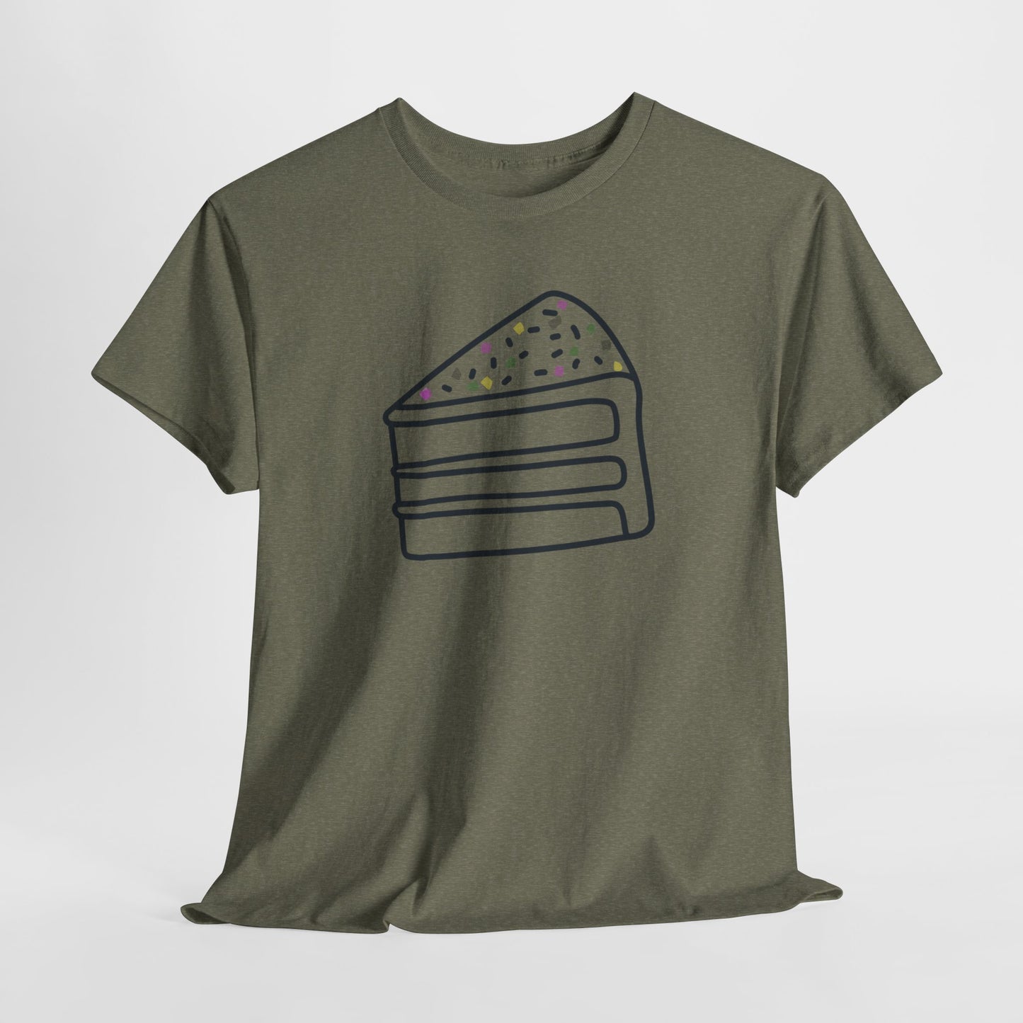 'Cake' Unisex Heavy Cotton Tee Express Delivery available