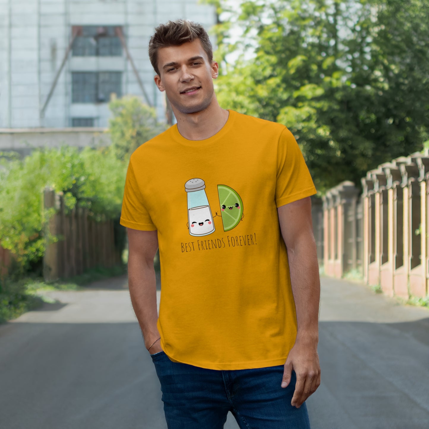 'Salt & Lime Best Friends Forever!' Single Jersey T-shirt