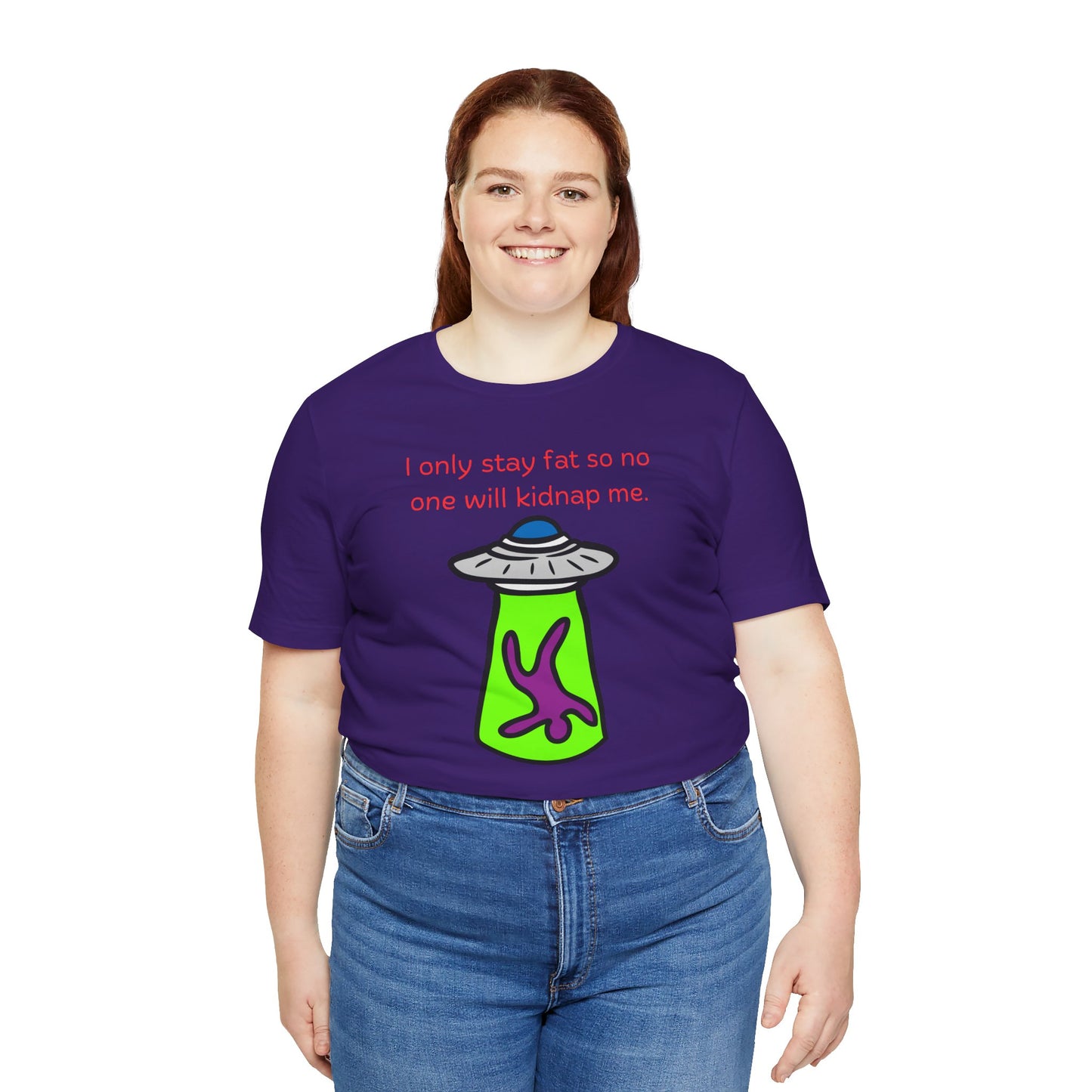 'Too Fat to Kidnap' Unisex Jersey Short Sleeve Tee