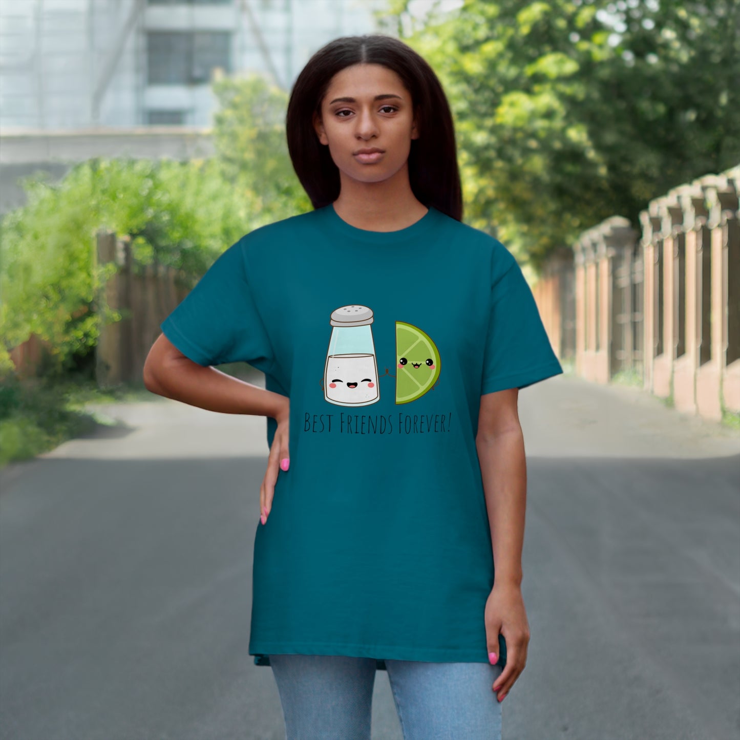 'Salt & Lime Best Friends Forever!' Single Jersey T-shirt