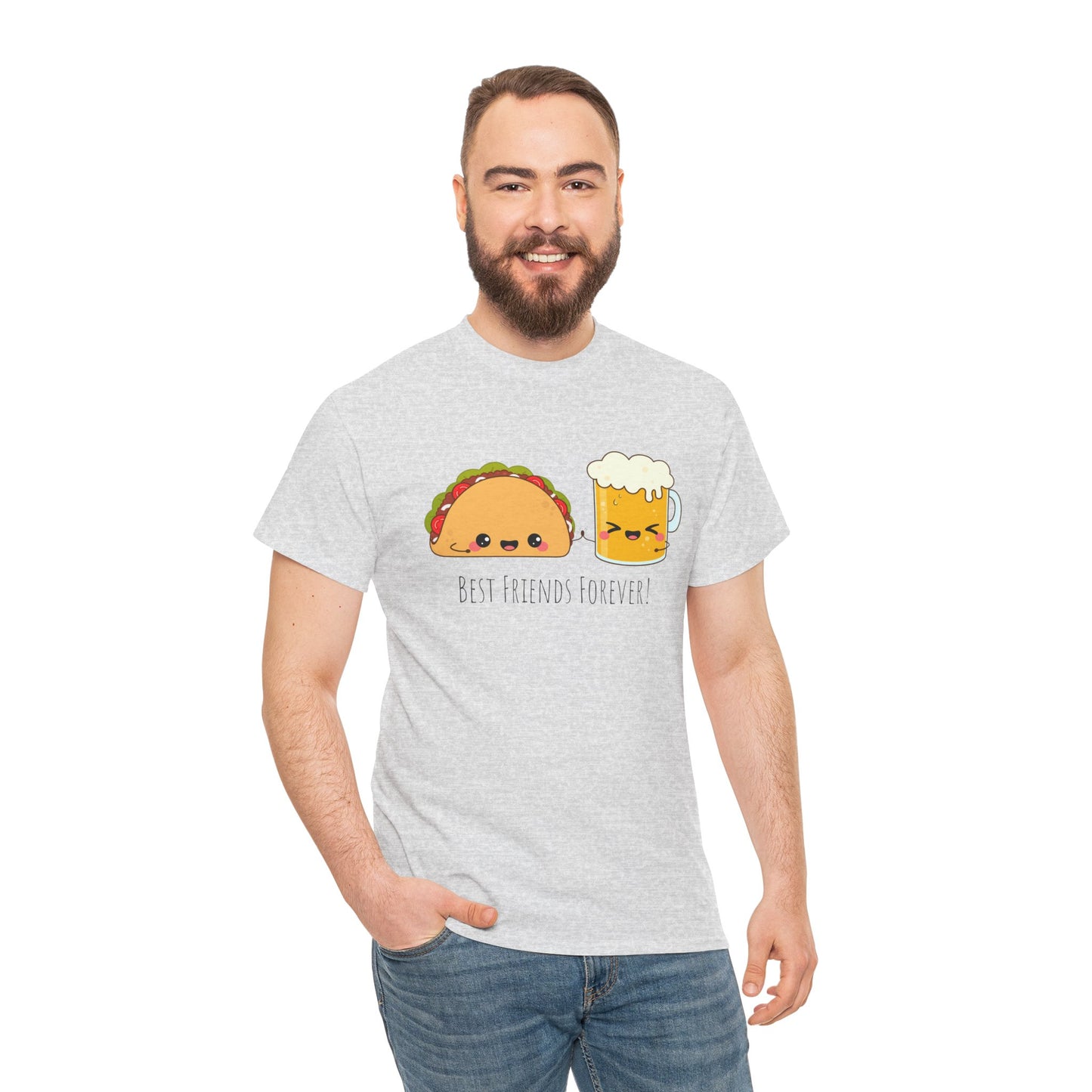 Taco & Beer Best Friends Forever! Unisex Heavy Cotton Tee
