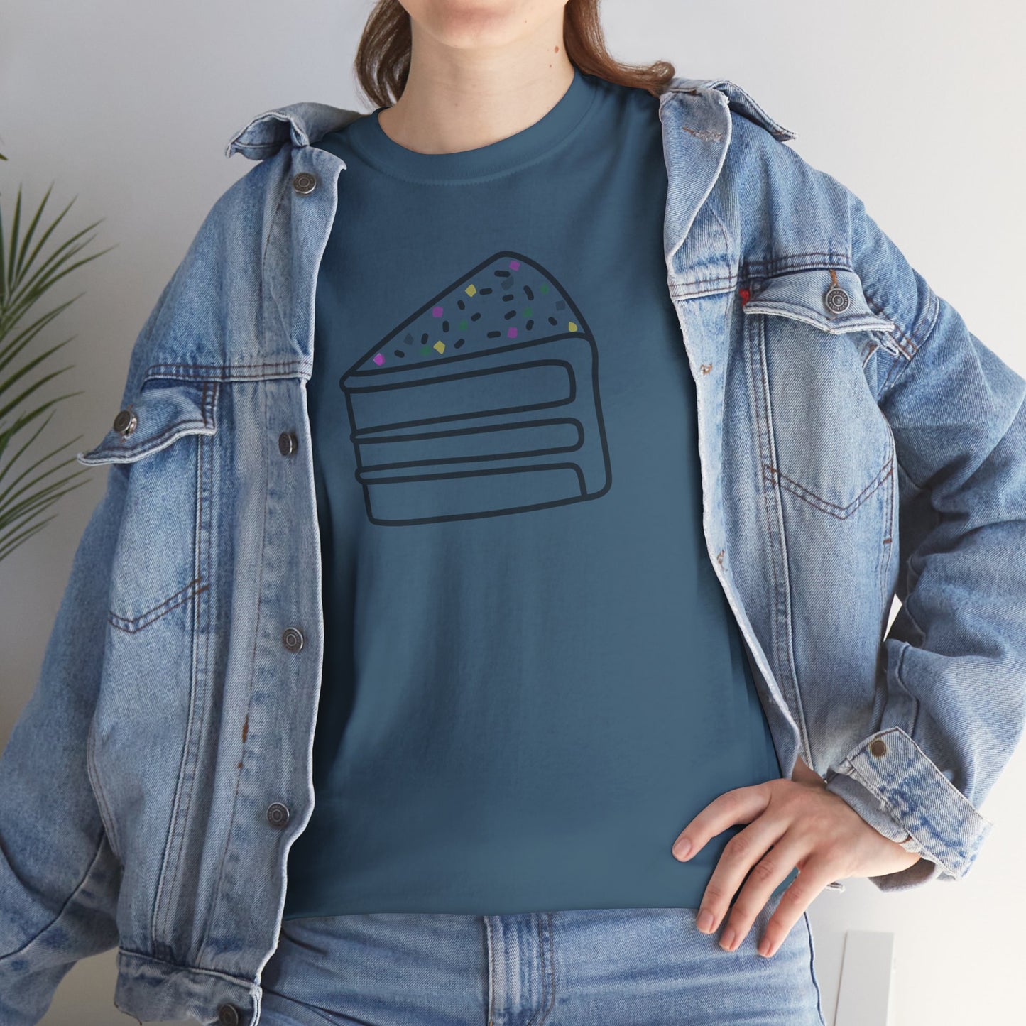'Cake' Unisex Heavy Cotton Tee Express Delivery available