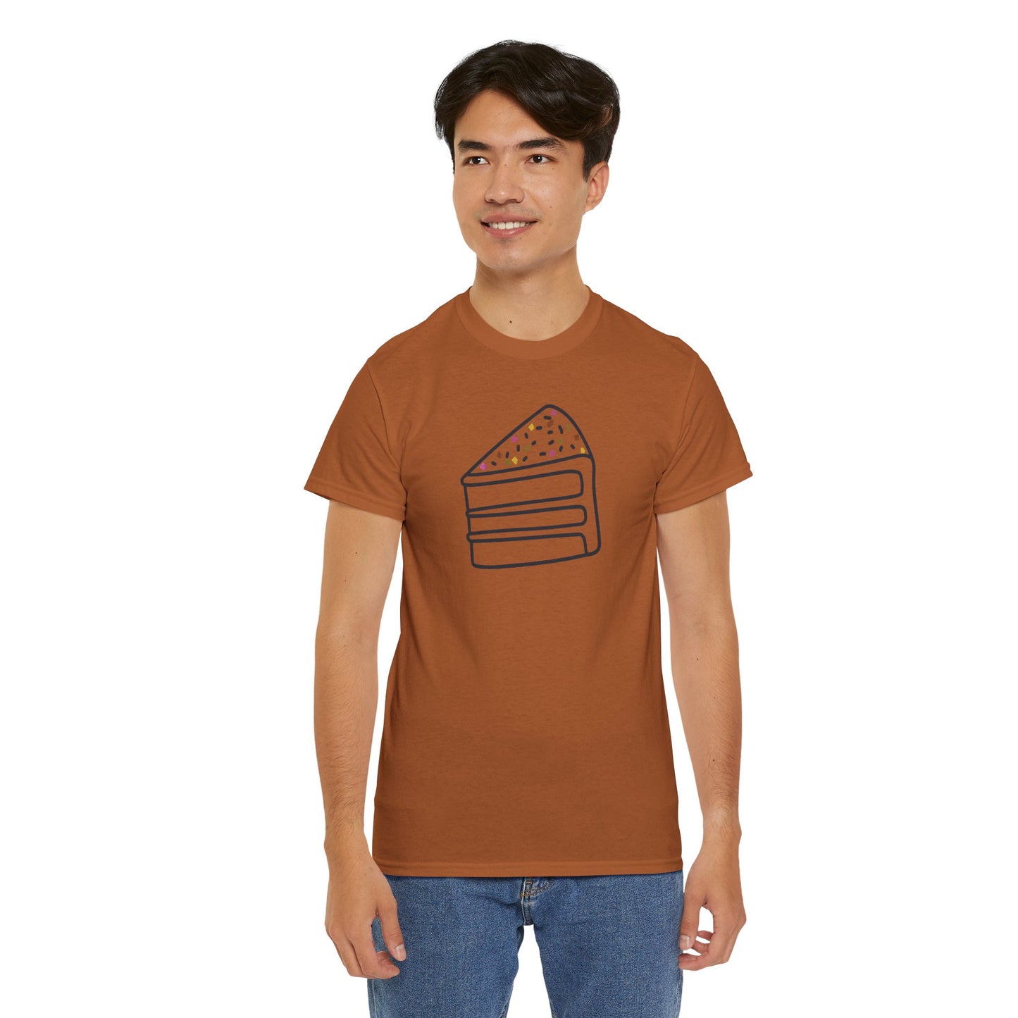 'Cake' Unisex Heavy Cotton Tee Express Delivery available