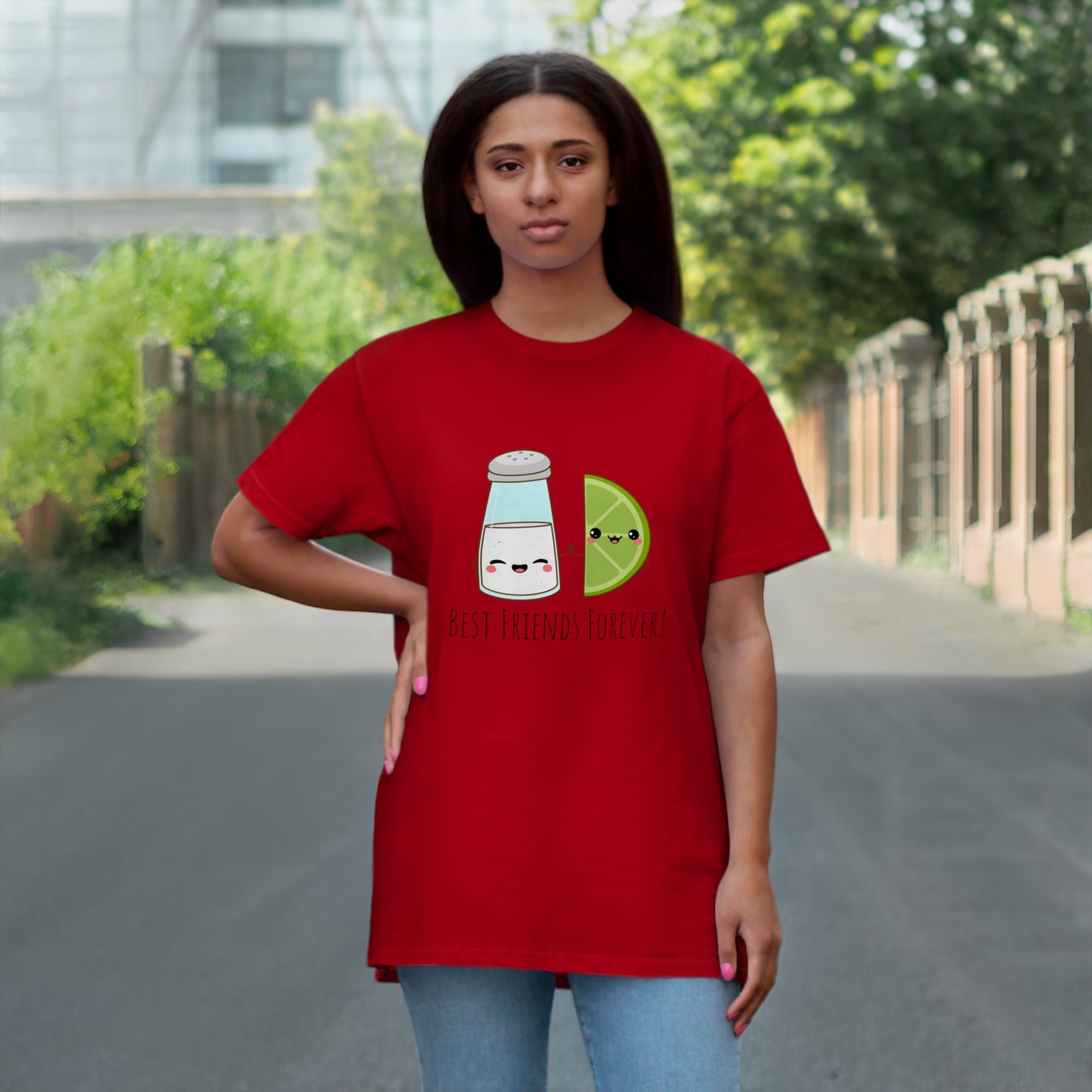 'Salt & Lime Best Friends Forever!' Single Jersey T-shirt