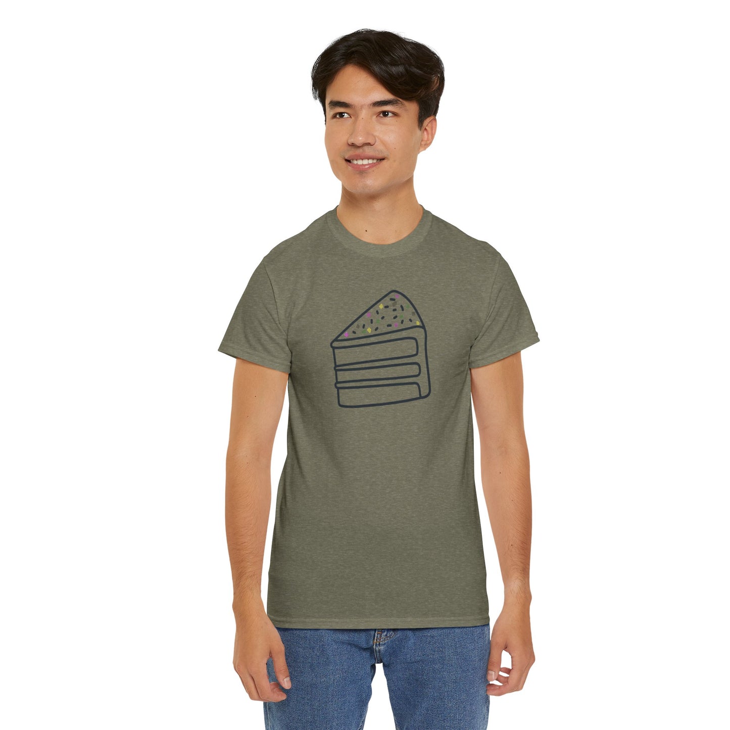 'Cake' Unisex Heavy Cotton Tee Express Delivery available