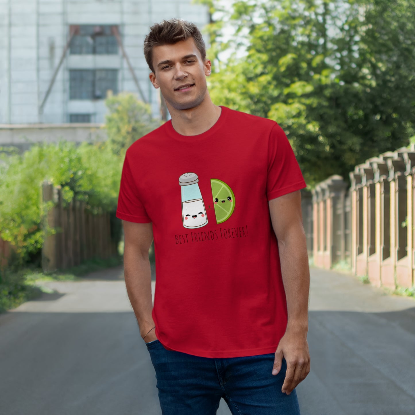 'Salt & Lime Best Friends Forever!' Single Jersey T-shirt
