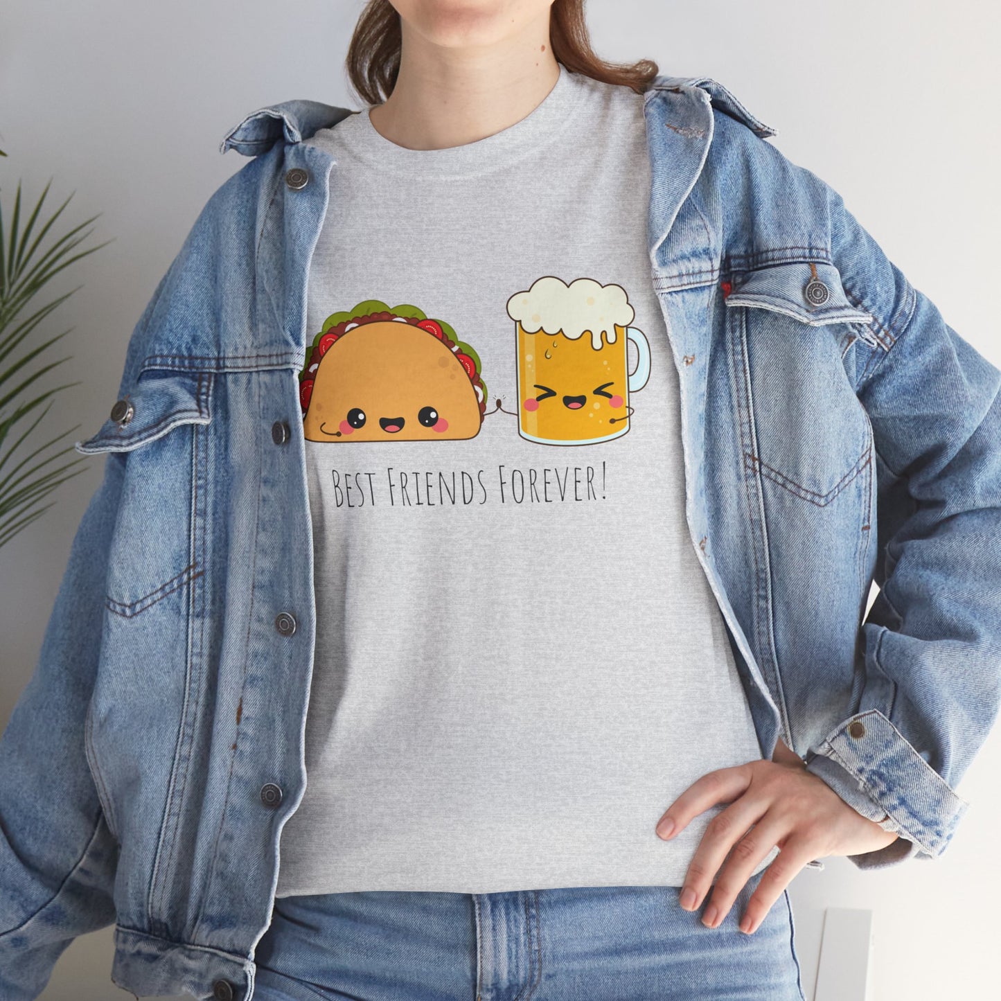 Taco & Beer Best Friends Forever! Unisex Heavy Cotton Tee