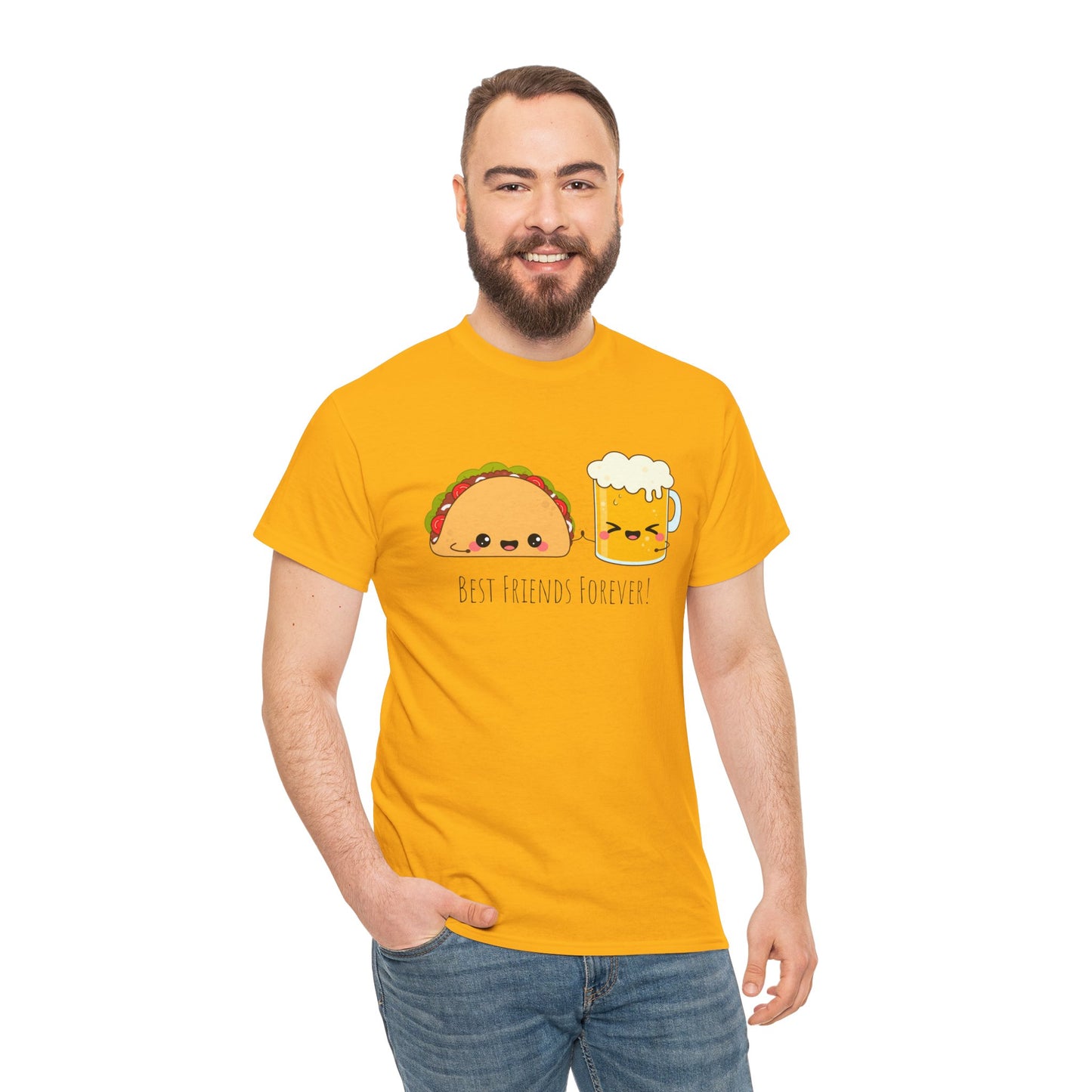 Taco & Beer Best Friends Forever! Unisex Heavy Cotton Tee