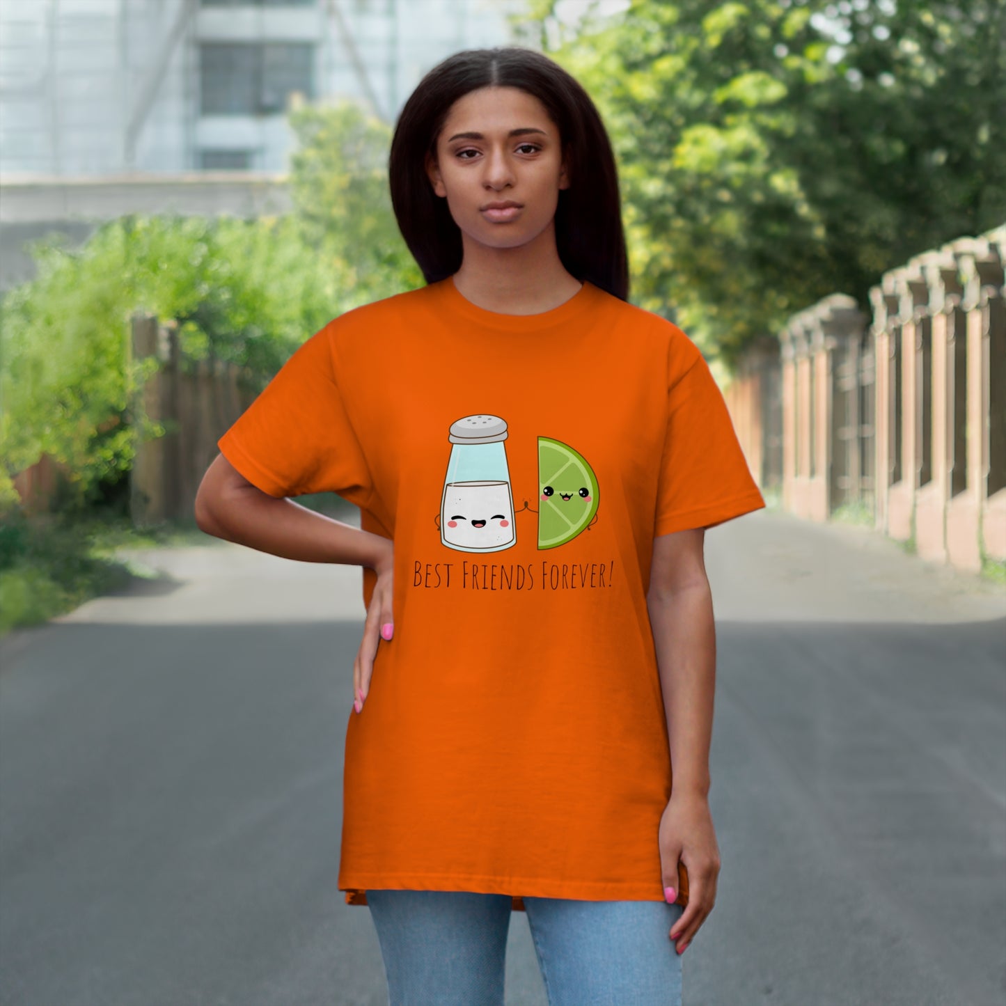 'Salt & Lime Best Friends Forever!' Single Jersey T-shirt