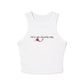 'Full of Wine & Feeling MILFY' Funny Women's Micro-Rib Racer Tank