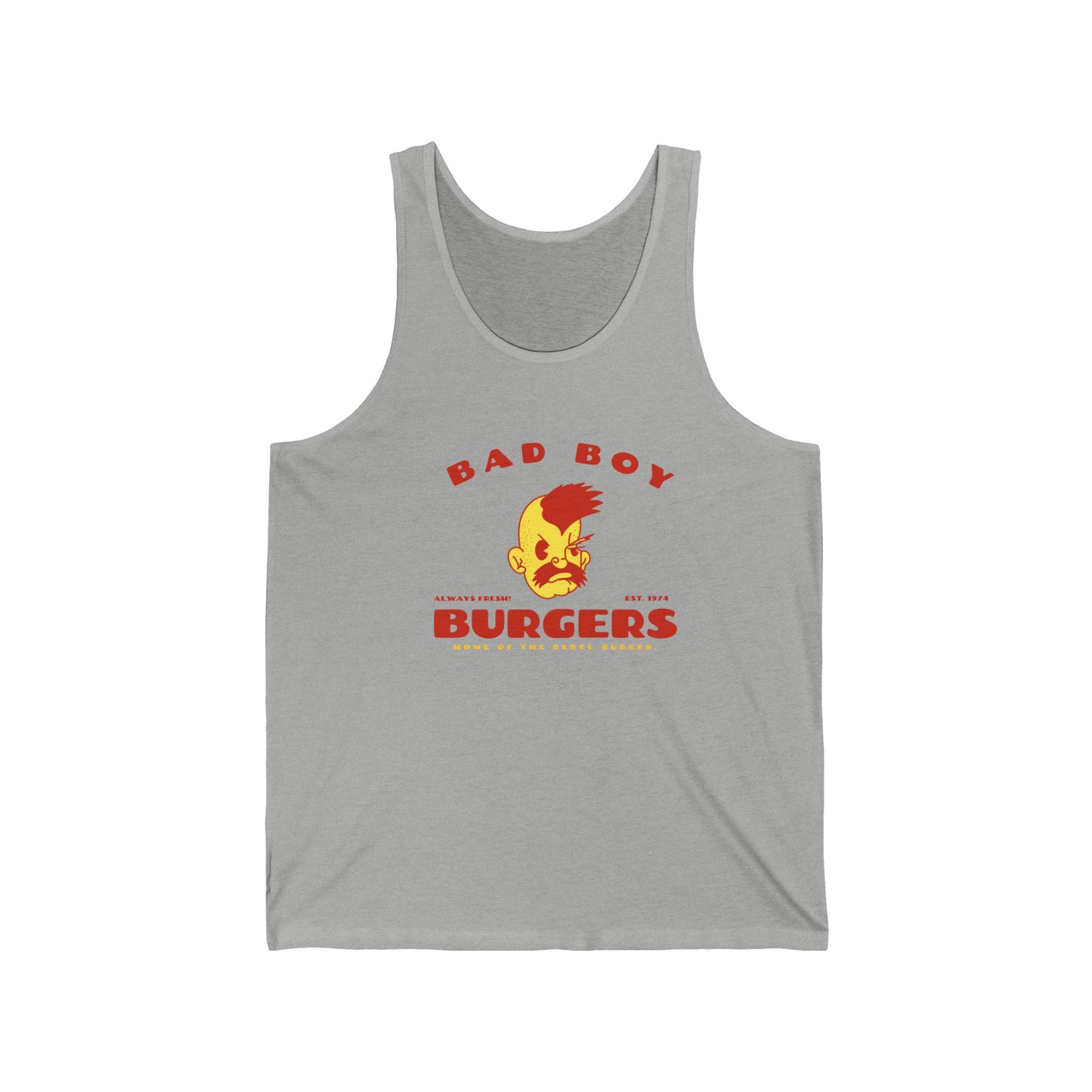 'Bad Boy Burgers' Unisex Jersey Tank