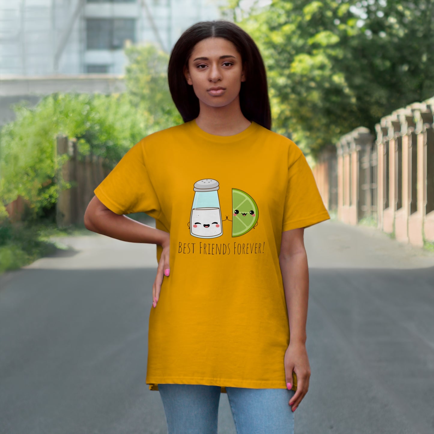 'Salt & Lime Best Friends Forever!' Single Jersey T-shirt