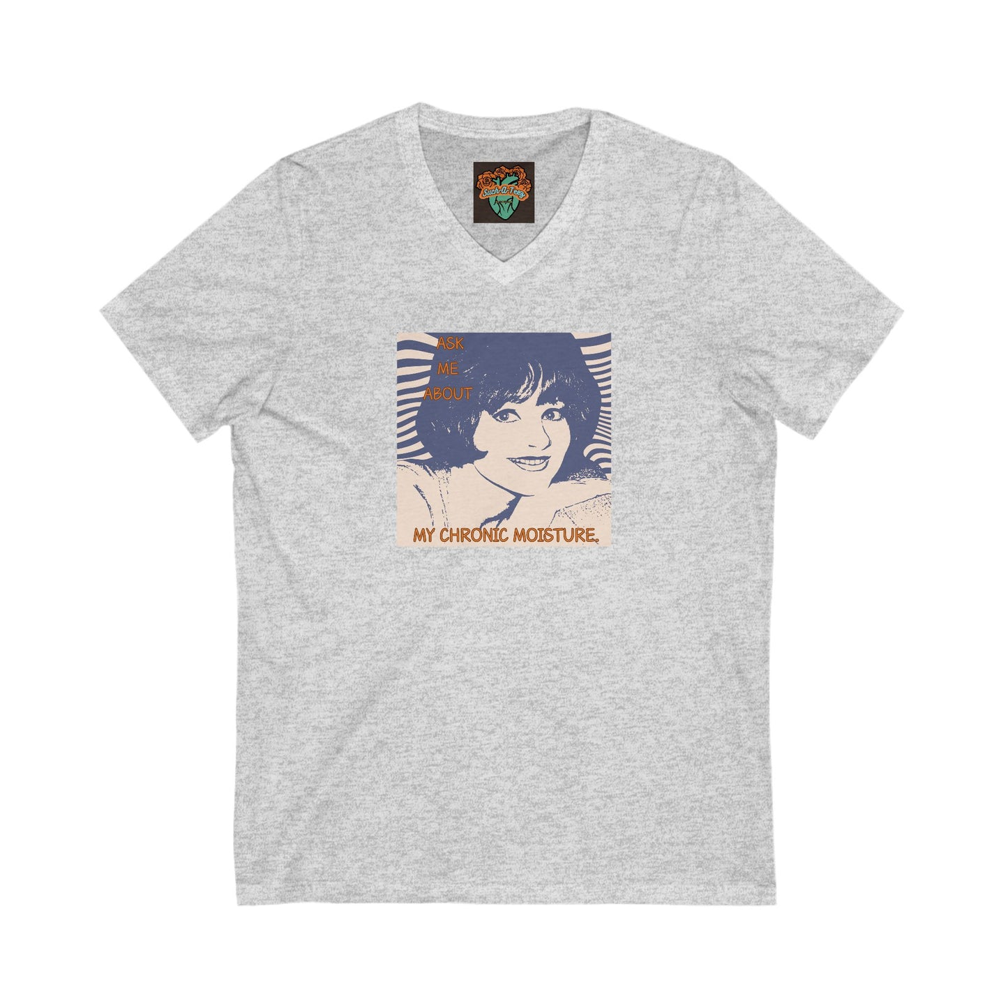 'Chronic Moisture' Unisex Jersey Short Sleeve V-Neck Tee