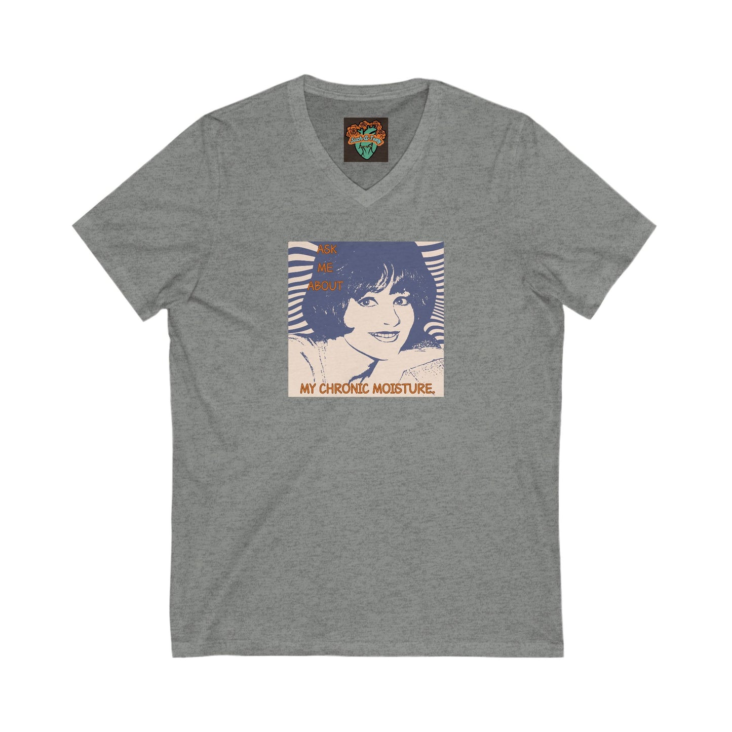 'Chronic Moisture' Unisex Jersey Short Sleeve V-Neck Tee