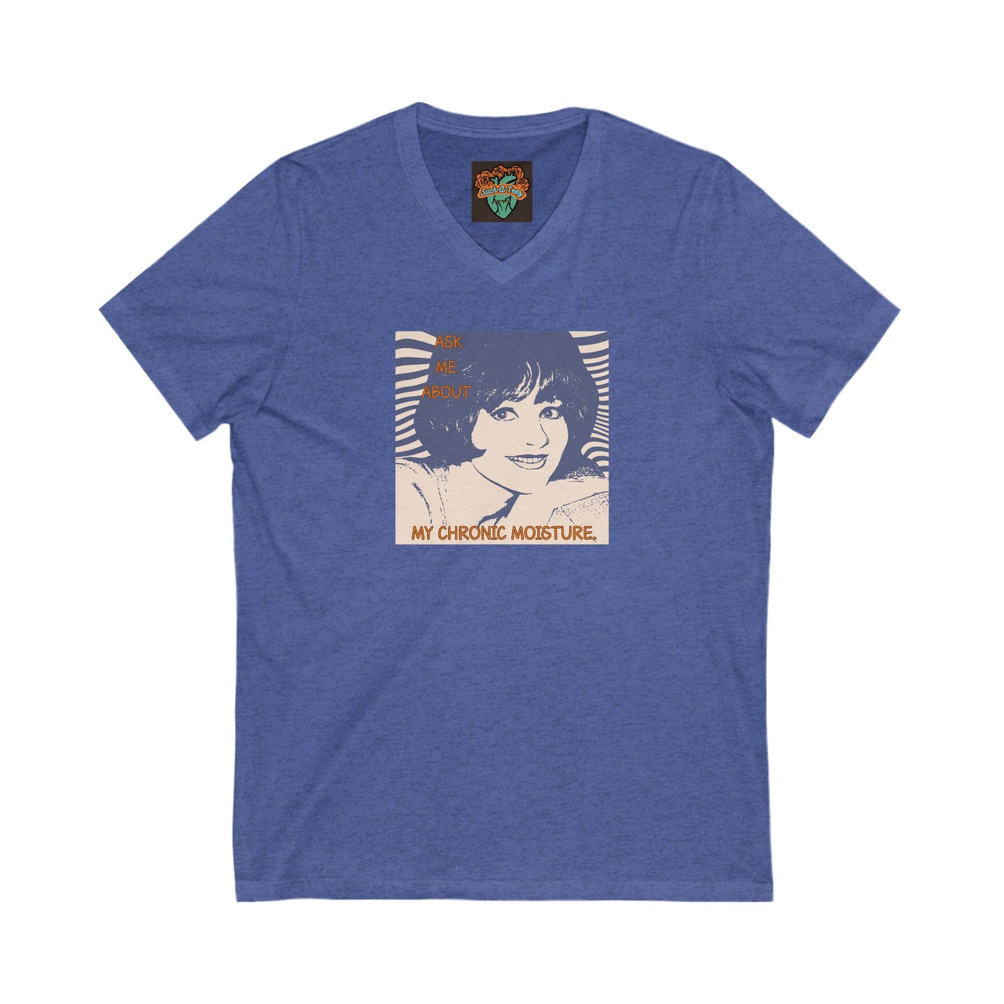 'Chronic Moisture' Unisex Jersey Short Sleeve V-Neck Tee