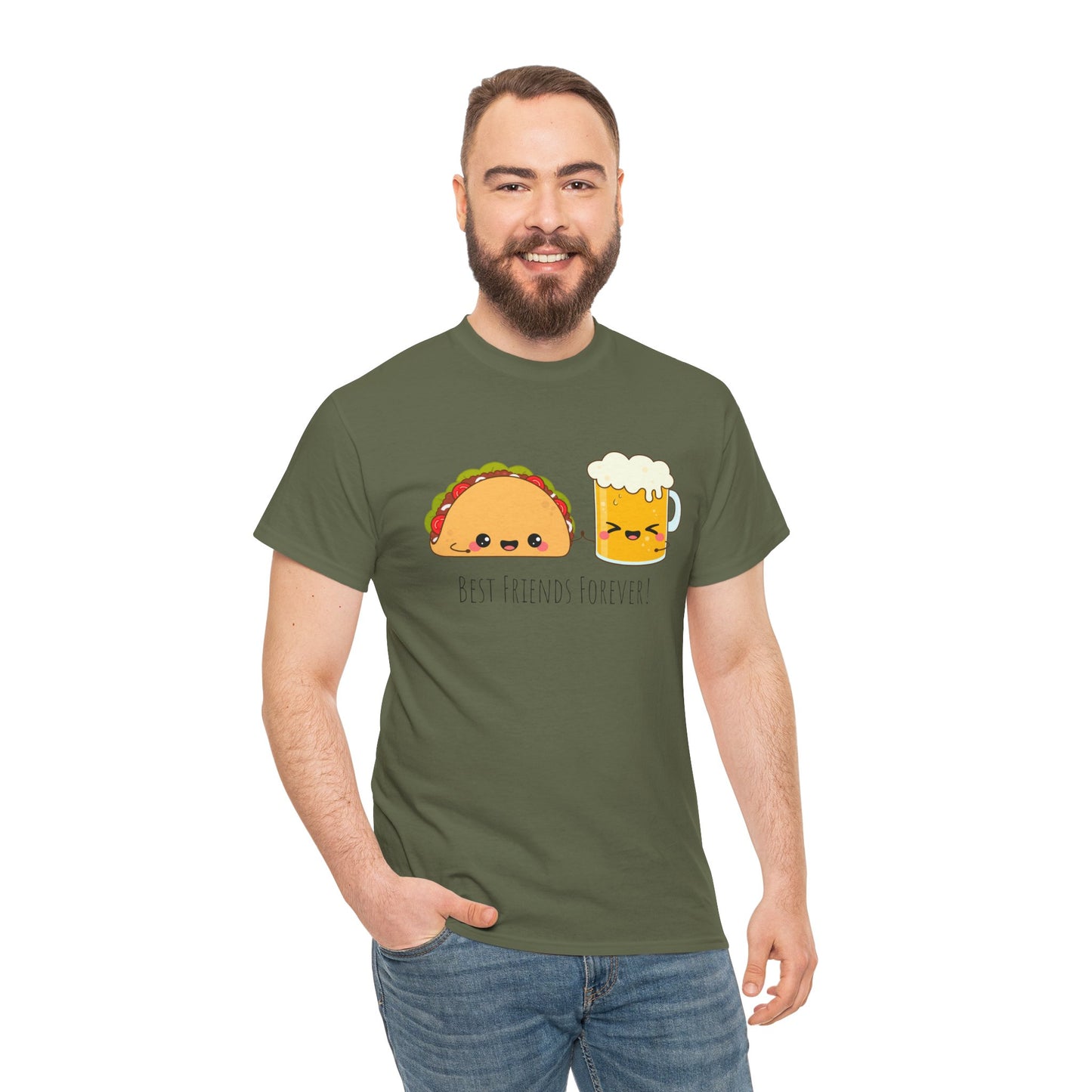 Taco & Beer Best Friends Forever! Unisex Heavy Cotton Tee